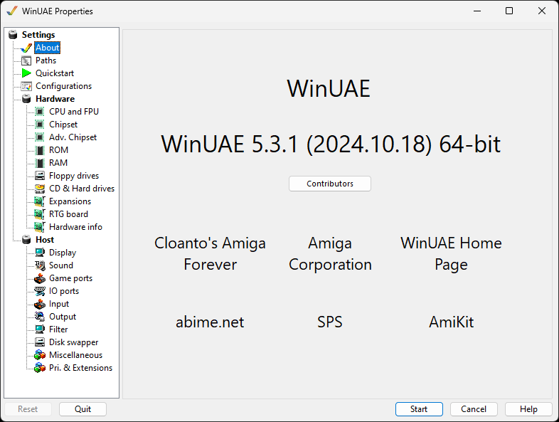 WinUAE - About