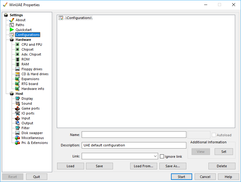 WinUAE - Configurations