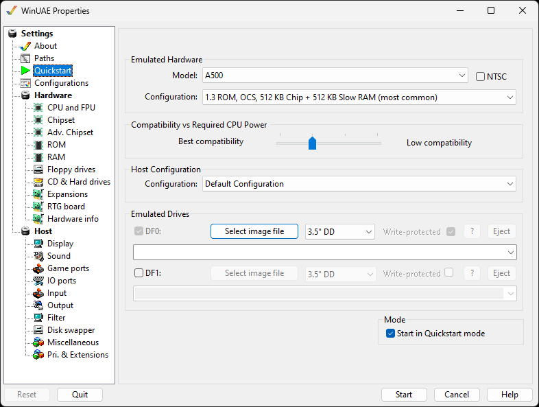 WinUAE - Quickstart